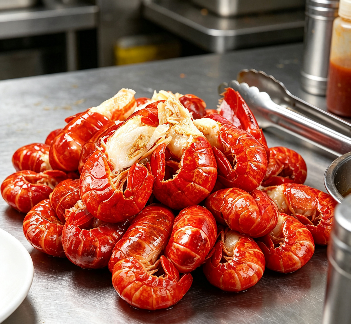 Deliciously Spicy Crawfish Clusters - Ready to Savor!